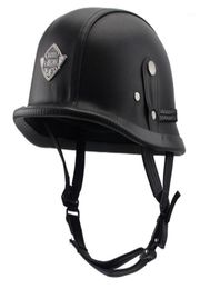 Capacete Moto Helmet VOSS 666 motorcycle retro helmet half leather locomotive cool casque motocross13206822