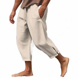 verstellbare Taillenhose Herren-Hose mit Kordelzug, kurze Hose mit elastischer Taille, tiefer Schritt, weich, atmungsaktiv, Sommer für Vacati s4ST#