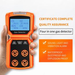 Multi Gas Detector Gas Meter O2 H2S CO LEL 4 in 1 Oxygen Hydrogen Sulfide Carbon Monoxide Combustible Gas Leak Detector 240320