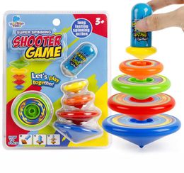 Rotary Gyro Supper Spinning top Shooter Game Long Lasting Luminous Superimposed Color Flash Gyro Battle Plate Toy hand spinner spi3130939