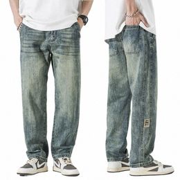 baggy Jeans Men Wide Leg Pants Casual Oversize Jeans For Men Clothing Loose Fit Streetwear Vintage Male Denim Trousers 2023 New Q6rm#