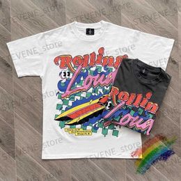 Men's T-Shirts 2024ss Rolling RL EXCLUSIVE MIA 23 LINE UP T Shirt Men Women High Quality Washed Graffiti Top Ts T-Shirt T240325