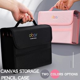 120150200 Holes Pencil Case Coloured Lead Storage Bag Large Capacity Box Holder School Supplies Stationery Student 240311