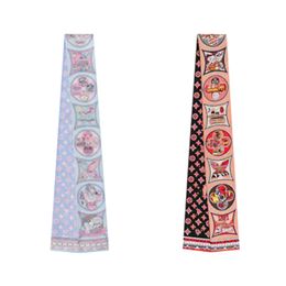 Brand New Fashion Women Square Scarves Echarpe Luxe Shawl And Stoles Silk Bag Designer Internet Celebrity Head Band Scarf Bandeau Hijab For 8X120cm eau