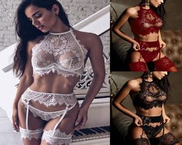 Transparent Women Lingerie Set Stripper Clothes Sexy Sleepwear Exotic Apparel Underwear Sex Love Lace Costumes Plus Size XXXL7645399