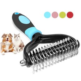 Combs Dog Brush Hair Remover Cat Comb For Long Hair Curly Dogs Cats Removal Undercoat Brush Rake Dematting Brush Dog Supplies