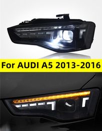 Auto LED Head Lights For AUDI A5 2013-20 16 Auto Headlight Assembly Start Head Lamp Front Xenon Headlamp