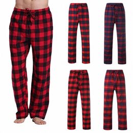 red Plaid Lg Pants Men Fi Vintage Gift Sock Fi Men'S Casual Plaid Loose Sport Plaid Pyjama Pants Trousers y4en#