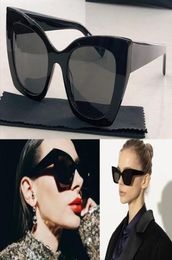 Oversized Cat Eye Sunglasses Women engraved temples Fashion designer Glasses For Ladies Vintage Butterfly shape Big black Eyeglass4399706