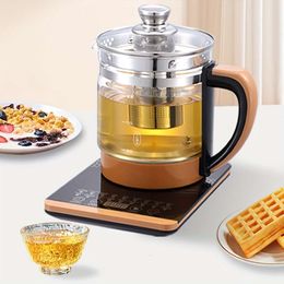 Hot Maker Electric Glass Kettle with Tea Infuser Temperature Control. Automatic Shut Off. Brewing Programs for Your Favorite Teas and Coffee for Restaurant