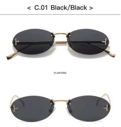 Fashion designer sunglasses for both men and women simple cool metal rimless glasses provide temperament pimiento of physical nose absolute and Recognise people