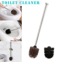 Brushes Toilet Brush Silicone Heads Stainless Steel Handles Replacement Cleaning Tool Replaceable Bristles Convenient Easy to Clean
