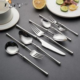 Dinnerware Sets Luxury Cutlery Set Famous Silm Waist Shape 18/10 Stainless Steel 19 Utensils Combo Dishwasher Safe Flatware For Home