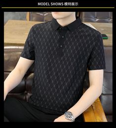 Mens Luxury Designer Polo Shirt Men's Fashion Top T shirt Short Sleeve Summer Leisure Sports Tees Black and White Asian