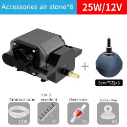 Accessories DirectCurrent Ultra Silent Compressor Small Design Air Pump 25w Aquarium Accessories For Fish Farming Pond Seafood Restaurant