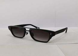 Matte Black Square Sunglasses Grey Shaded 2059 Fashion Mirror Sun Glasses for Men Design Goggles UV Protection Eye Wear with Box8371469