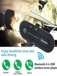 Sun Visor Bluetooth V41 Hands Car Kit Speaker Music Player Car Kit Wireless Hands speakers for Smartphone with retail b7674876