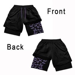 Anime 3D Printing Performance Shorts Men 2 in 1 Training Gym Shorts Fitness Jogging Basketball Summer Sports Workout Shorts 240313