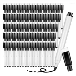 Bowls 100 Pieces Magnetic Dry Erase Markers Whiteboard Black With Rubber Cap Fine Tip