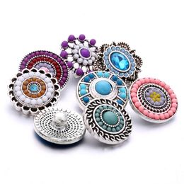 Snap Jewelry Diy 18mm Metal Snap Buttons for Snap Button Bracelet Necklace Earrings