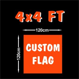 Flags 4x4ft Custom Design Home Decoration Wall Hanging Rock Music Posters Fans Polyester Dropshipping Flags Banners