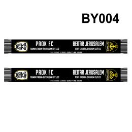 Accessories 145*18 cm Size Conference League PAOK Beitar Jerusalem FC Scarf for Fans Doublefaced Knitted BY004