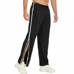 2023 Clothing Men Zip Butt Splicing Casual Away Tear Pants Pants Basketball Sweatpants With Training Masculinas Roupas Pockets h2Im#