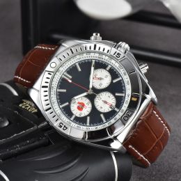 All Dials Working Automatic Date Men bentle breitlin Watches Luxury Fashion Mens Quartz Movement Clock Leisure Wrist Watch Leather watch band Z23