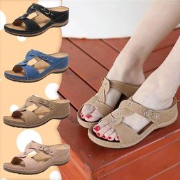 Sandals 2024 Summer Slippers Women Casual Massage Durable Platform Flip Flops Beach Female Wedge Shoes Lady Room