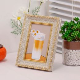 Frame Golden Photo Frame For Wall Hanging or Put Desktop Resin Wall Picture Frame Photo Decor Commemorative Gift