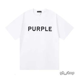 Purple Brand T Shirt Size Xs-5Xl Large Designer Tees Mens T-Shirt Homme T Shirts Women Loose Clothing Luxury Designers Short Sleeve Spring Summer Tide Tee 7364