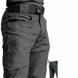 men's Tactical Pants Multiple Pocket Elasticity Military Urban Commuter Casual Sports Trousers Men Quick Dry Cargo Pants S-5XL 64P6#