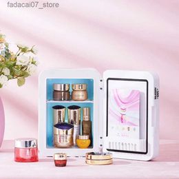 Refrigerators Freezers 4L mini frozen beverage camping cosmetics portable small mirror refrigerant suitable for student dormitory makeup 110V/220V Q240327