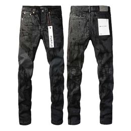 Jeans di marca viola con rivestimento americano, texture personalizzata 9026