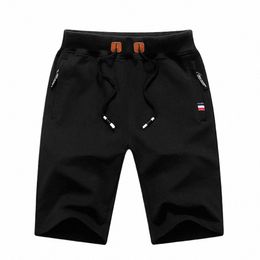 men Casual Shorts Boardshorts Solid Colour Knee Length Running Sport Short Pants Drawstring Cargo Shorts Men Clothes f7ZR#
