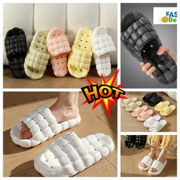 Slippers Home Shoes GAI Slide Bedroom Showers Room Warm Plush Living Rooms Soft Wears Cotton Slipper Ventilate Woman Men pink whites