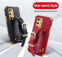 Wrist Strap Crocodile Leather Case For Samsung Note 20 S21 Ultra S20 FE Plus A51 A71 A41 A32 A52 A72 A11 A02S A12 S Phone Cover4212638275