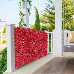 Gates Artificial Flower Fence Trellis Roll Wall Landscaping Fence Privacy Screen Outdoor Garden Backyard Balcony Decor