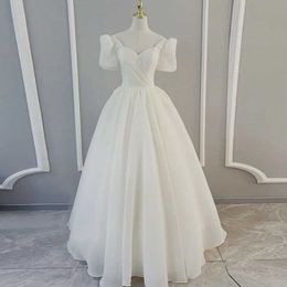 White Dress Princess Style Evening Womens Small New Wedding Certificate Registration French Fluffy Gauze Skirt