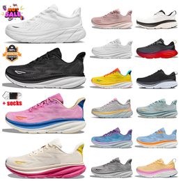 Triple White Black Clifton 9 Running Shoes Red Pink Green Bondi 8 Fashion Athletic Cloud Designer Women Mens Mesh Trainers Jogging Runners Sports Sneakers Size 36-45