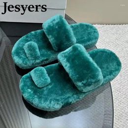 Toe 540 Flat Split Slippers Bottom Women's Thick Sole Solid Colour Women Autumn and Winter Plush Warm Casual Shoes 2024 5