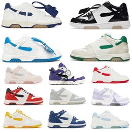 Designer Hiking Footwear Offes Men Women Top Quality Casual Shoes Out of Office Sneakers Low-tops Black White Pink Leather Light Blue Patent Trainers Runners Sneaker