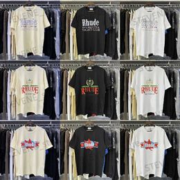 Men's T-Shirts High Quality Classic style letters Print TShirt Men Black White Apricot Top Fashion Casual Oversized HipHop Top T T240325