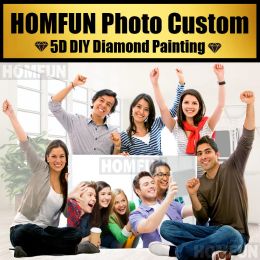 Stitch HOMFUN Photos Custom!!! Make Your Own Diamond Painting Full Drill Diamond Rhinestone DIY Painting embroidery Cross Stitch Pasted