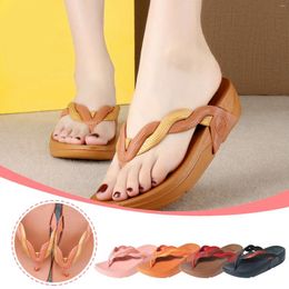 Slippers Summer Sandalias Heel Sandals Wedges Flip Flops For Women Thong Heels Wide Wedge