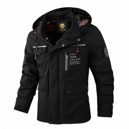 new Men's Fi Casual Hooded Jacket Outdoor Windproof Waterproof Warm Plus Size Jacket Ultra-Light Lg-Sleeved Men's R88C#