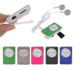 MP4 Players Mini Clip Music Media MP3 Player Support TF Card With Earphone USB Cable5938715