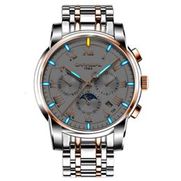 Gentleman Automatic Self-wind Wrist Watch Genuine Carnival Wristwatch Self-luminous Night Light 8799G Men's Tritium Watch281M