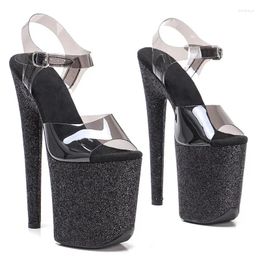Dance Shoes Women 20CM/8inches PVC Upper Sexy Exotic High Heel Platform Party Sandals Pole Model Shows 204
