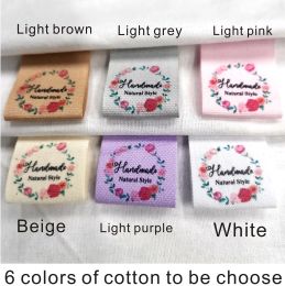 accessories free shipping customized cotton label/custom clothing printed label/logo name tag/collar label/handmade labels